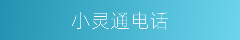 小灵通电话的同义词
