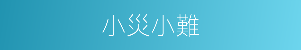 小災小難的同義詞