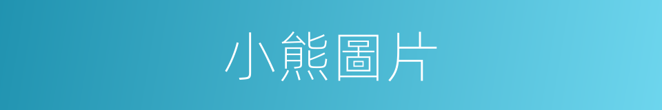 小熊圖片的同義詞
