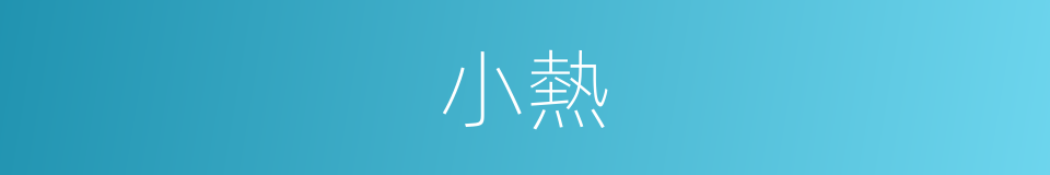 小熱的同義詞