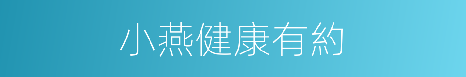 小燕健康有約的同義詞