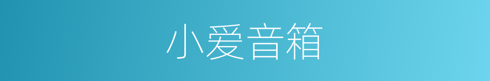小爱音箱的同义词
