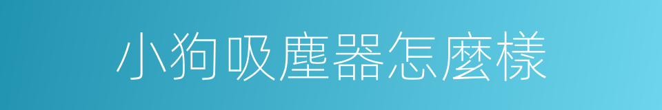 小狗吸塵器怎麼樣的同義詞