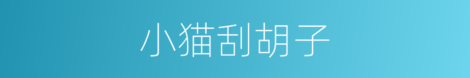 小猫刮胡子的同义词