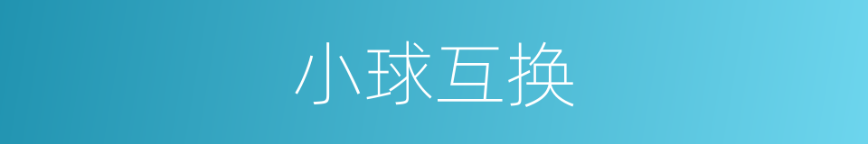 小球互换的同义词