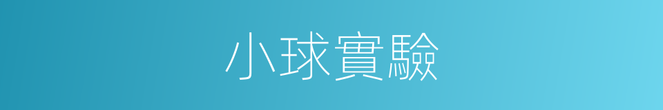 小球實驗的同義詞