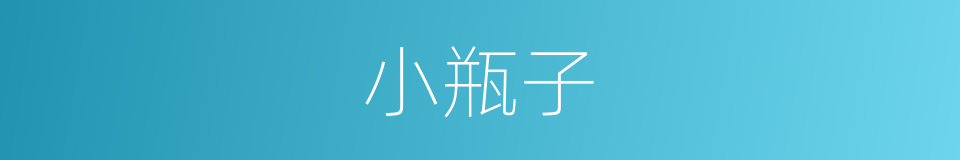 小瓶子的同义词