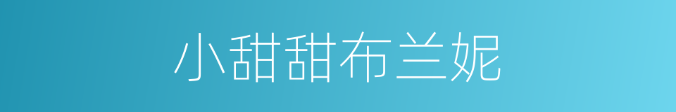 小甜甜布兰妮的同义词
