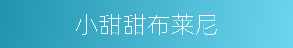 小甜甜布莱尼的同义词