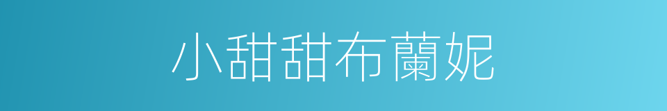 小甜甜布蘭妮的同義詞