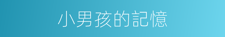 小男孩的記憶的同義詞
