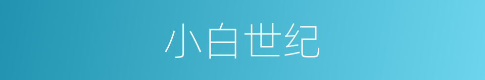 小白世纪的同义词