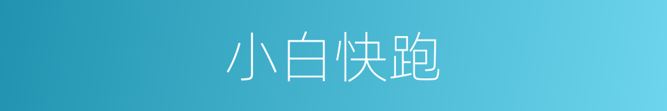 小白快跑的同义词