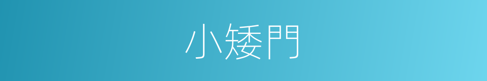 小矮門的同義詞