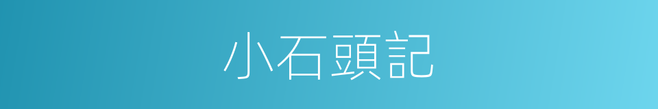 小石頭記的同義詞