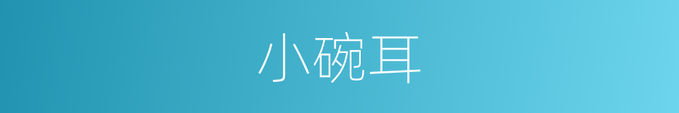 小碗耳的同义词