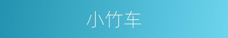 小竹车的同义词