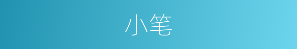 小笔的意思