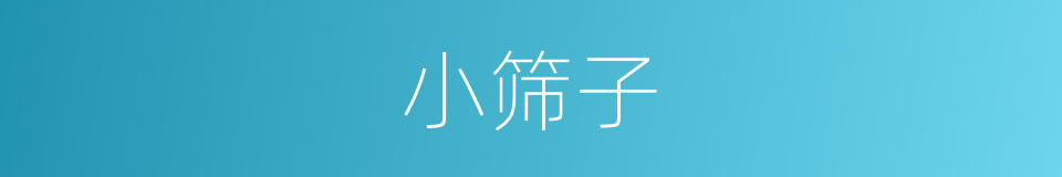 小筛子的同义词