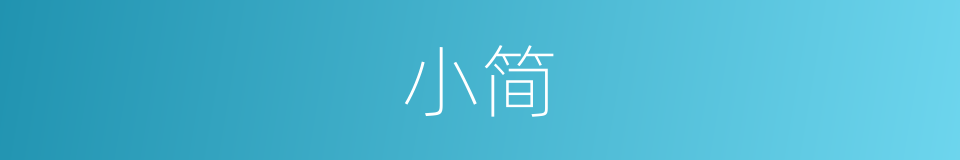 小简的意思