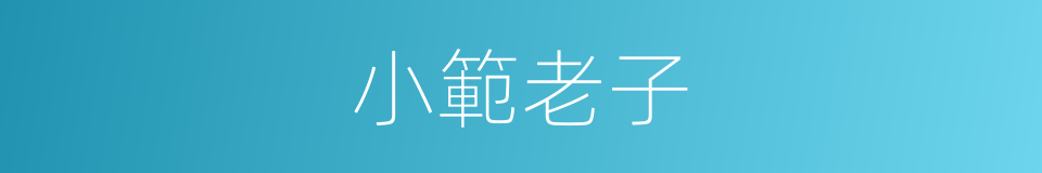 小範老子的意思