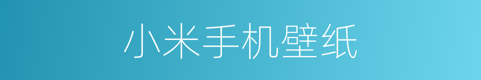小米手机壁纸的同义词