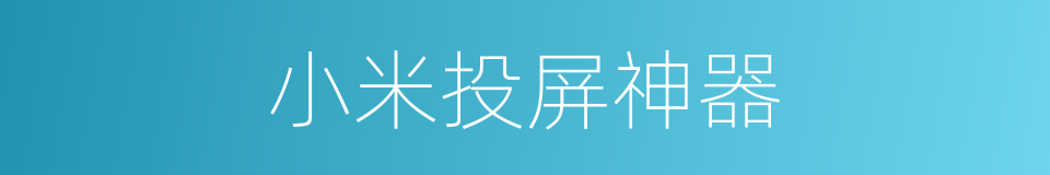 小米投屏神器的同义词
