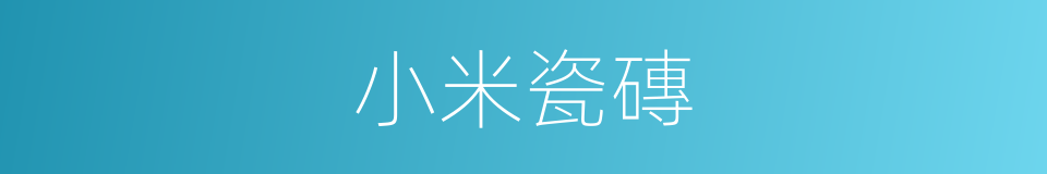 小米瓷磚的同義詞