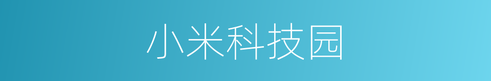 小米科技园的同义词