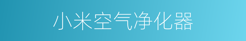 小米空气净化器的同义词