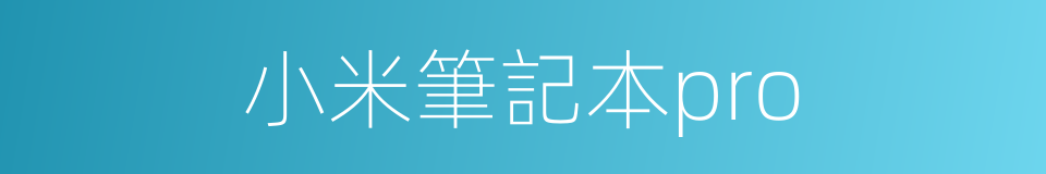 小米筆記本pro的同義詞