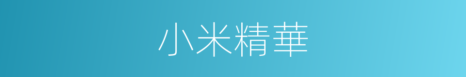 小米精華的同義詞