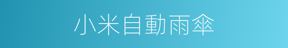 小米自動雨傘的同義詞