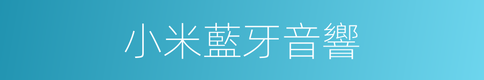 小米藍牙音響的同義詞