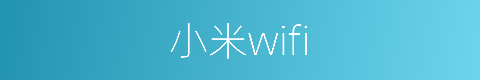 小米wifi的同义词