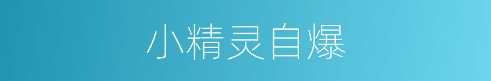 小精灵自爆的同义词