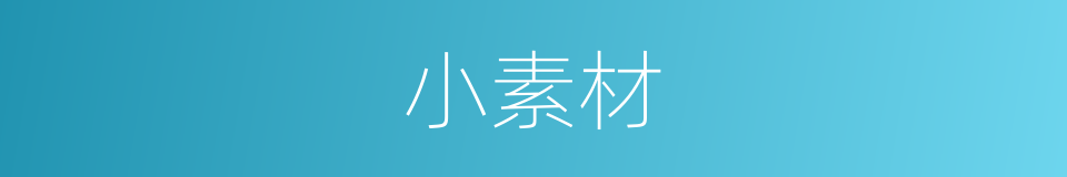 小素材的同义词