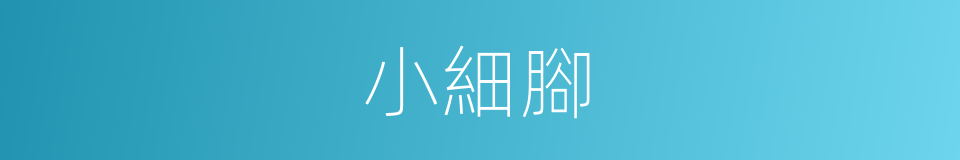 小細腳的同義詞