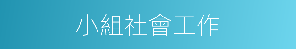 小組社會工作的同義詞