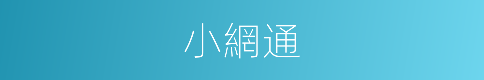 小網通的同義詞