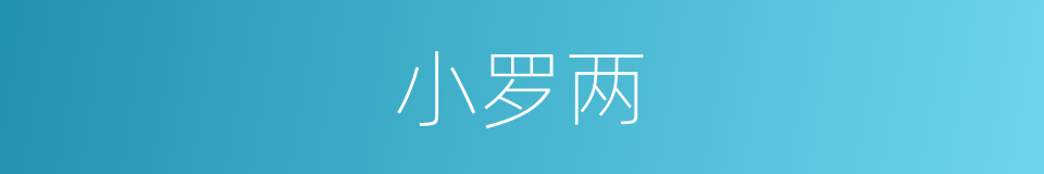 小罗两的同义词
