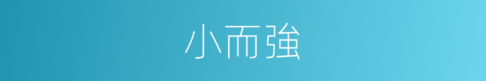 小而強的同義詞