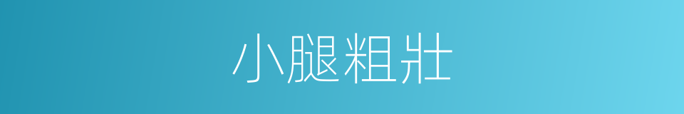 小腿粗壯的同義詞