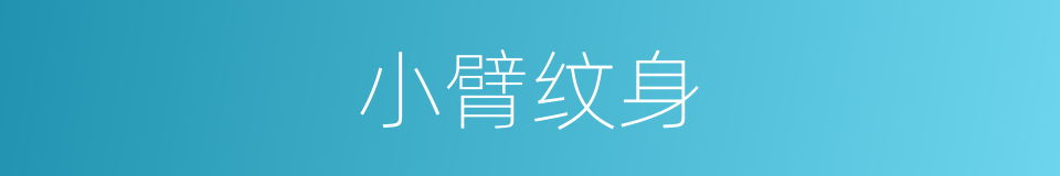 小臂纹身的同义词