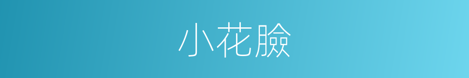 小花臉的意思