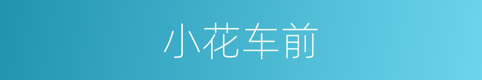 小花车前的同义词