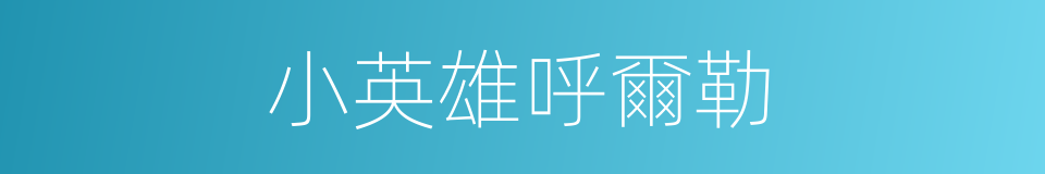 小英雄呼爾勒的同義詞