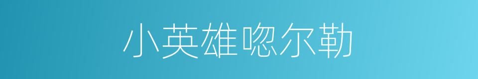小英雄唿尔勒的同義詞