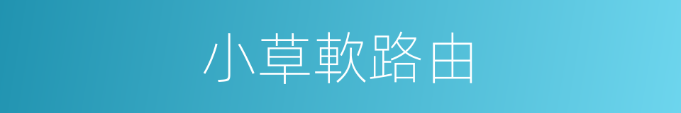 小草軟路由的同義詞