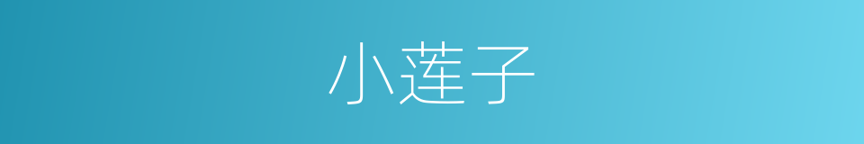 小莲子的同义词